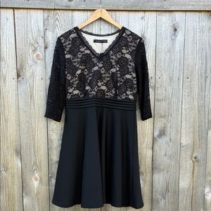 Homeyee Black Lace Dress